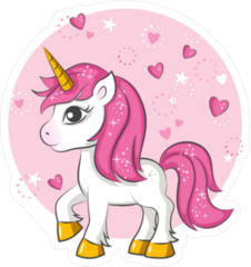 Magical Pink Unicorn Sticker