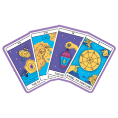Magical Purple Tarot Cards Sticker