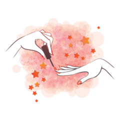 Magical Star Manicure Illustration Sticker