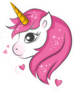 Magical Unicorn with Sparkling Pink Mane Sticker