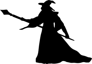 Magician Wizard Silhouette Sticker