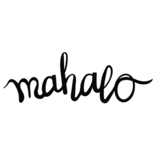 Mahalo Hawaiian Thank You Handwritten Sticker