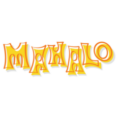 Mahalo Lettering Hawaiian Phrase Sticker