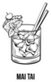 Mai Tai Cocktail Sticker