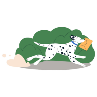 Mail Dalmatian Sticker
