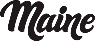 Maine Calligraphy Sticker