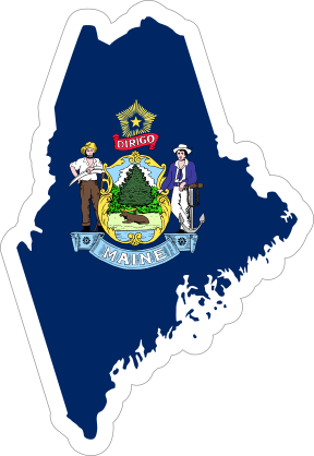 Maine Flag State Sticker