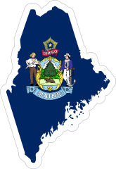 Maine Flag State Sticker