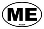 Maine Me Oval Sticker