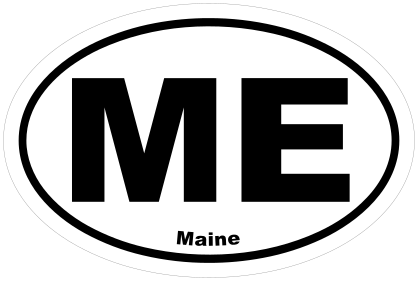 Maine Me Oval Sticker