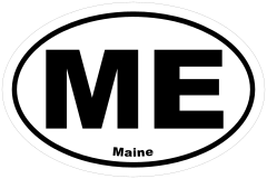 Maine Me Oval Sticker