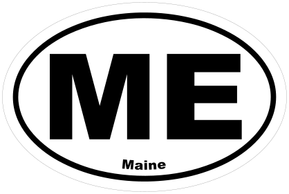 Maine Me Oval Sticker