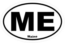 Maine Me Oval Sticker