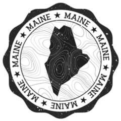 Maine Outdoor Stamp Sticker