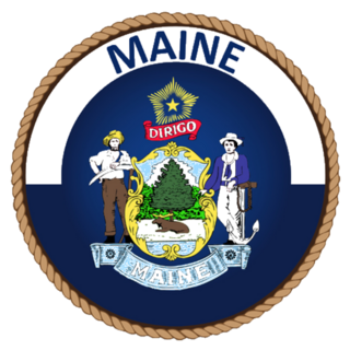 Maine Seal Illustration Sticker