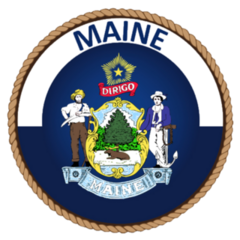 Maine Seal Illustration Sticker