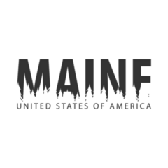 Maine United States Of America Lettering Sticker