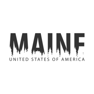 Maine United States Of America Lettering Sticker
