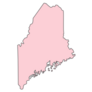 Maine Usa State Pink Sticker