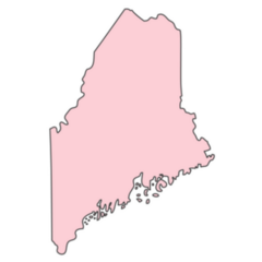 Maine Usa State Pink Sticker