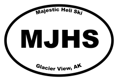 Majestic Heli Ski Oval Sticker