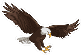 Majestic Hunting Eagle Sticker