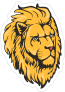 Majestic Lion Head Mascot Sticker