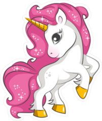 Majestic Pink Unicorn Sticker