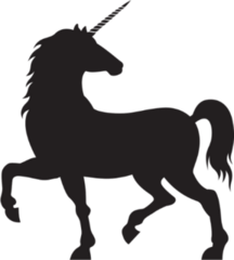 Majestic Trotting Unicorn Sticker
