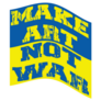 Make Art Not War, Free Ukraine Blue Yellow Sticker