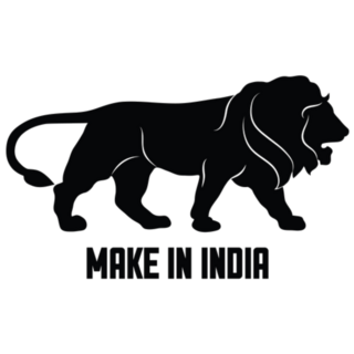 Make In India Lion Logo Sticker