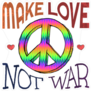 Make Love Not War Hippie Peace Sticker