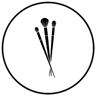 Makeup Brushes Symbol Sticker