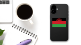 Malawi Flag Sticker on a Phone (New) example