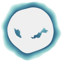 Malaysia Badge Of The Country Sticker