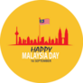 Malaysia Day And Malaysia Flag Sticker