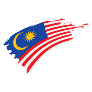 Malaysia Flag Brush Sticker