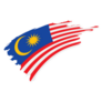 Malaysia Flag Brush Sticker
