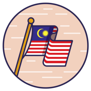 Malaysia Flag Icon Circle Sticker