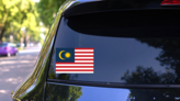 Malaysia Flag Sticker on a Rear Car Window (New) example