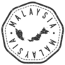 Malaysia Map Stamp Retro Sticker