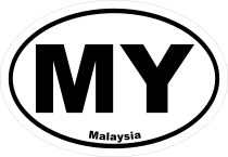 Malaysia My Oval Sticker