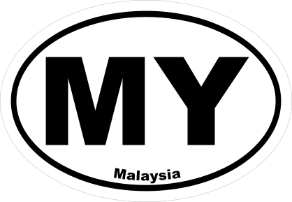 Malaysia My Oval Sticker
