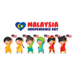 Malaysia National Independence Day Cute illustration Sticker