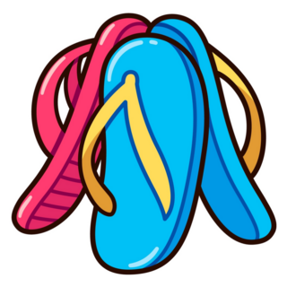 Malaysian Game Played With Flip Flops Sticker