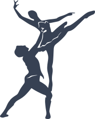Male And Female Ballet Dancers Dancing Sticker