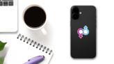 Male And Female Limitless Symbol Sticker on a Phone (New) example