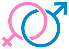 Male And Female Symbol Love Sticker