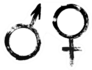 Male And Female Symbols In Delicate Brush Strokes Sticker
