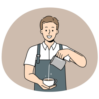 Male Barista Sticker